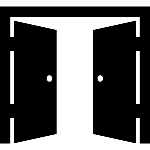 Double door opening icon