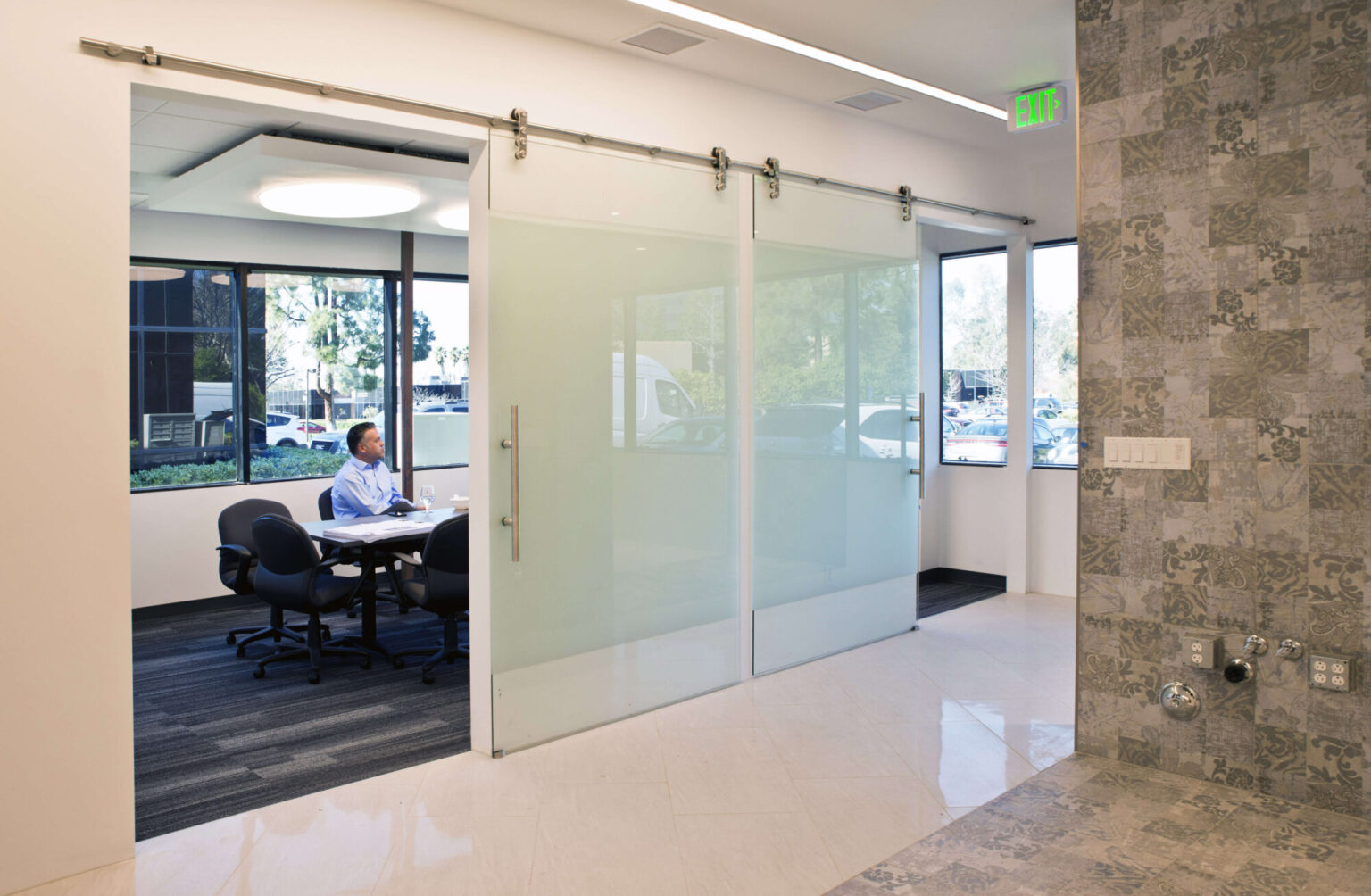 Elegant Frameless Glass Interior Doors | KNR Sliding Doors