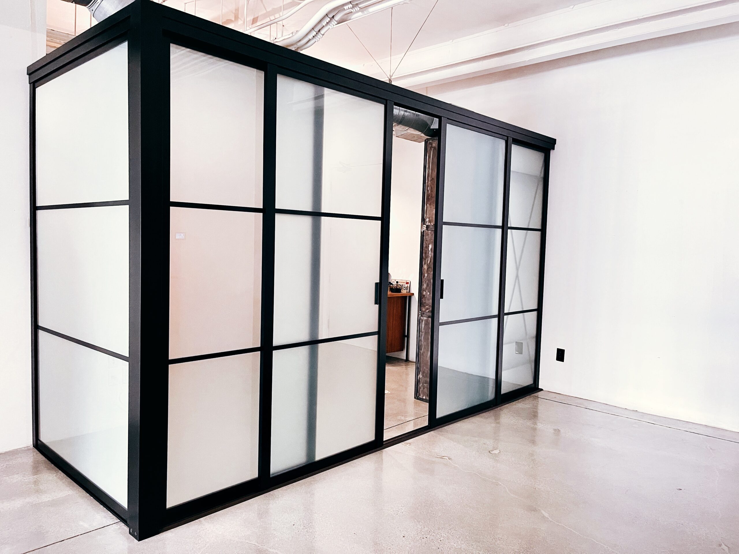 L-Shape Glass Doors