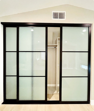 Custom closet door installation