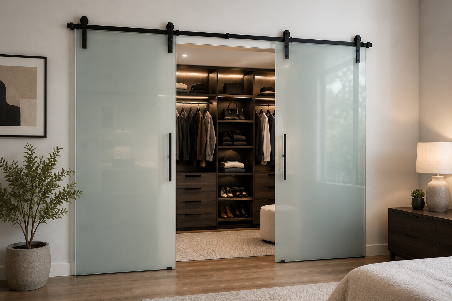 Closet barn doors